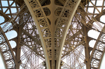 details of the Eiffel tower structure.