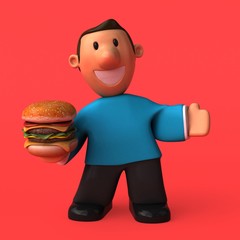 Cartoon character - 3D Illustration