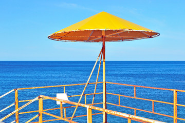 Fototapeta premium A place for lifeguards for watching people on the beach