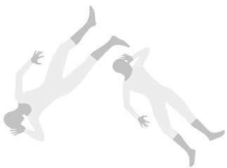 woman silhouette in Face Down Pose