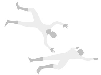 woman silhouette in Face Down Pose