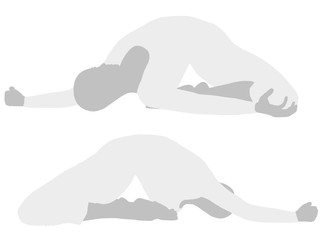 woman silhouette in Collapsed Backwards Pose