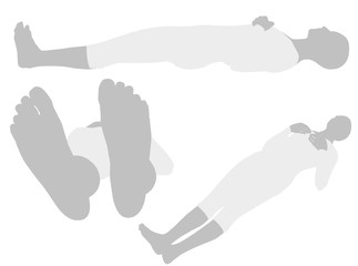 woman silhouette in Laying in State Pose