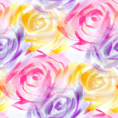Fototapeta na wymiar Watercolor roses