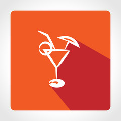 Cocktail icon vector background abstract