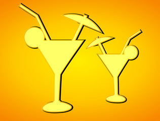 Cocktail icon vector background abstract