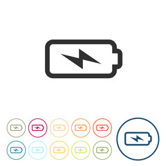 Runde Schaltflächen - Batterie laden