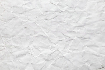 Old crumpled paper, white background