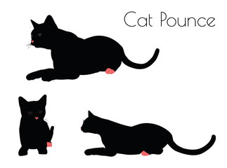 cat silhouette in Pounce Pose