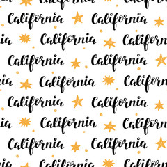 Fototapeta premium Seamless Pattern with California modern calligraphy
