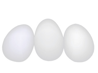 eggs on white background