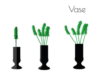 Vase silhouette on white background