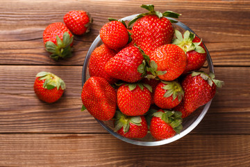 Photo of fresh ripe strawberry