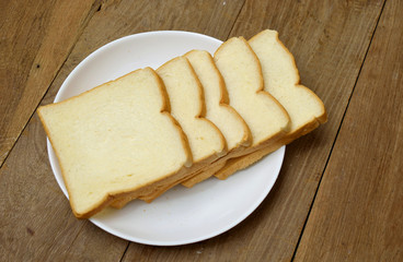 Breads on white plate