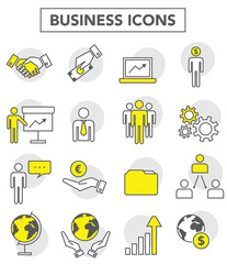 Business icons - obrazy, fototapety, plakaty