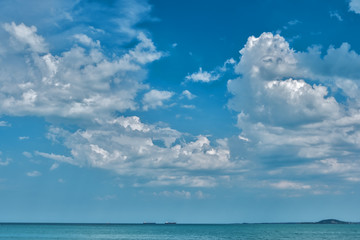 Clouds in the sky over the sea