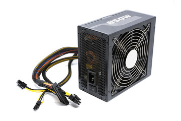 850W Power supply unit with cable and switch I O, black color for full ATX Tower case PC have big...