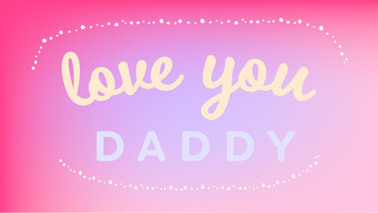 Vector icon set of fathers day greeting card against white background