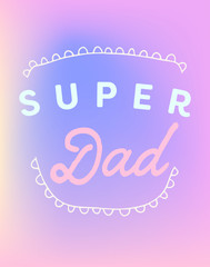 Vector icon set of fathers day greeting card against white background