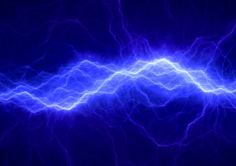 Blue electrical background, abstract lightning