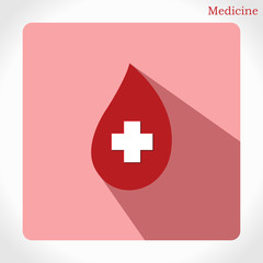 Vector illustration of Donate blood concept with abstract blood drop for World blood donor day-June 14.