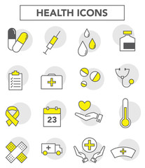 Obrazy na Plexi  Health icons