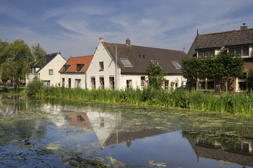 Fototapeta na wymiar Houses in Gijbeland