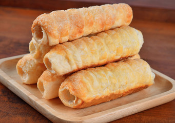 bread & cake on wood