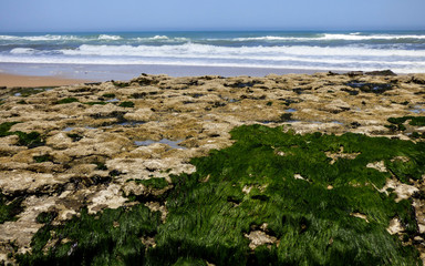 A view of Praia do Magoito in Sintra, Portugal