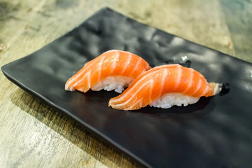 japanese food  sushi sashimi salmon