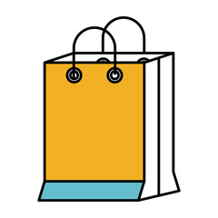 color sections silhouette of shopping bag vector illustration
