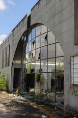 exterior of an abandoned building