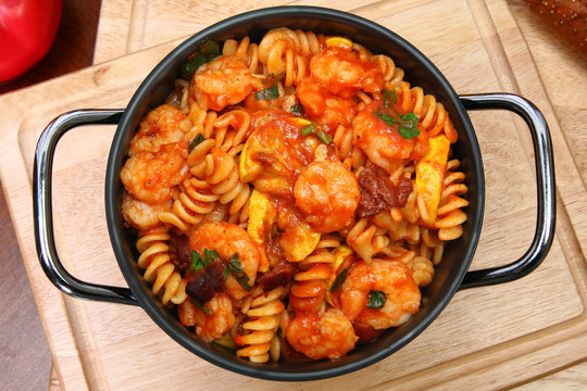 Shrimp and Fusilli Pasta