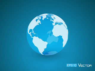 Globe transparent blue