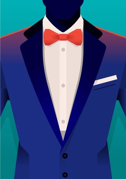 vector background with tuxedo