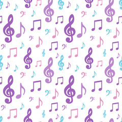 Music notes pattern