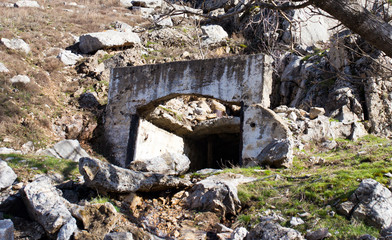 Entrance to the mine in the mountains