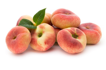 Peach. Fruit with isolated on white background.