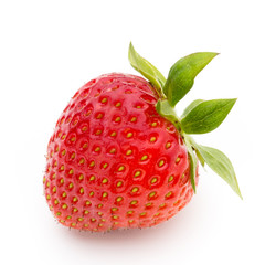 Strawberry isolated on white background. Fresh berry.