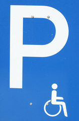 Verkehrsschild Behindertenparkplatz
