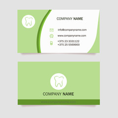Business visiting card for stomatology