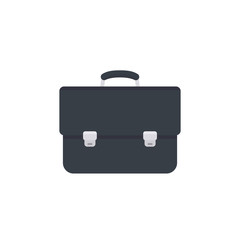 business briefcase icon, black leather