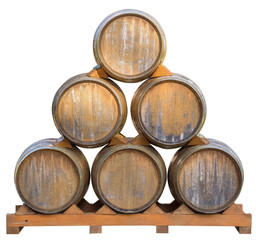 tonneaux, fond blanc