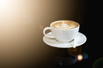 Coffee with black background