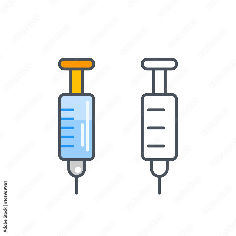 Poster syringe vector icons