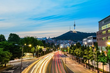 itaewon, seoul korea skyline 