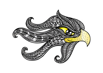 Eagle head. Zentangle style.