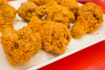 fried chicken on white plate