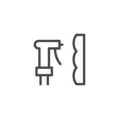 Foam insulation line icon