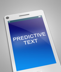Predictive text concept.